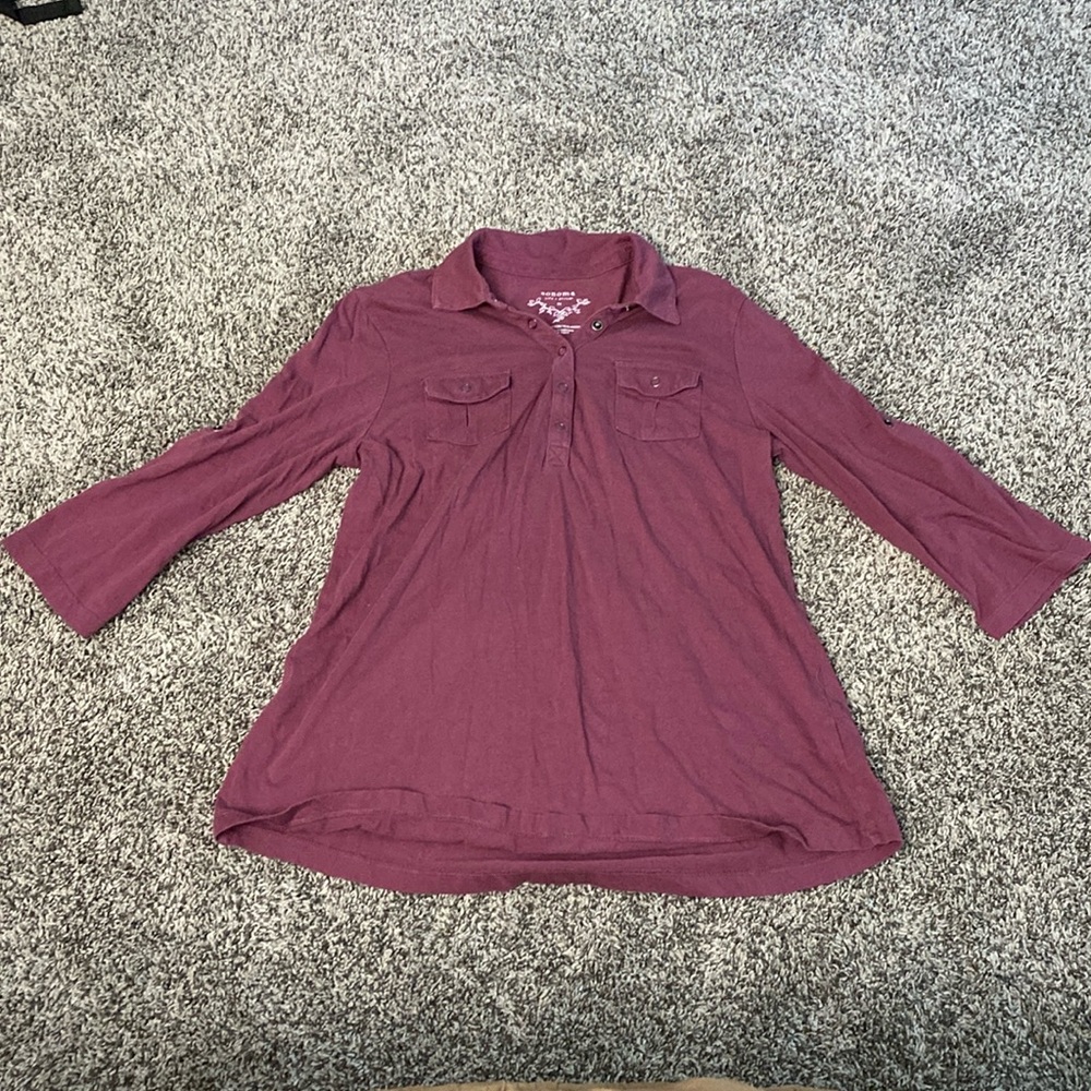 Sonoma button down 3/4 sleeves